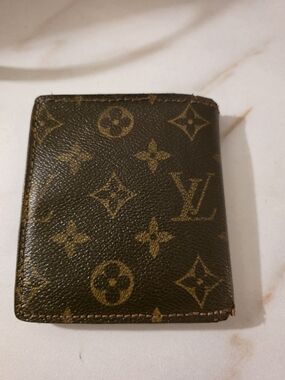 Louis Vuitton Monogram Brown Leather Bifold Wallet - Men